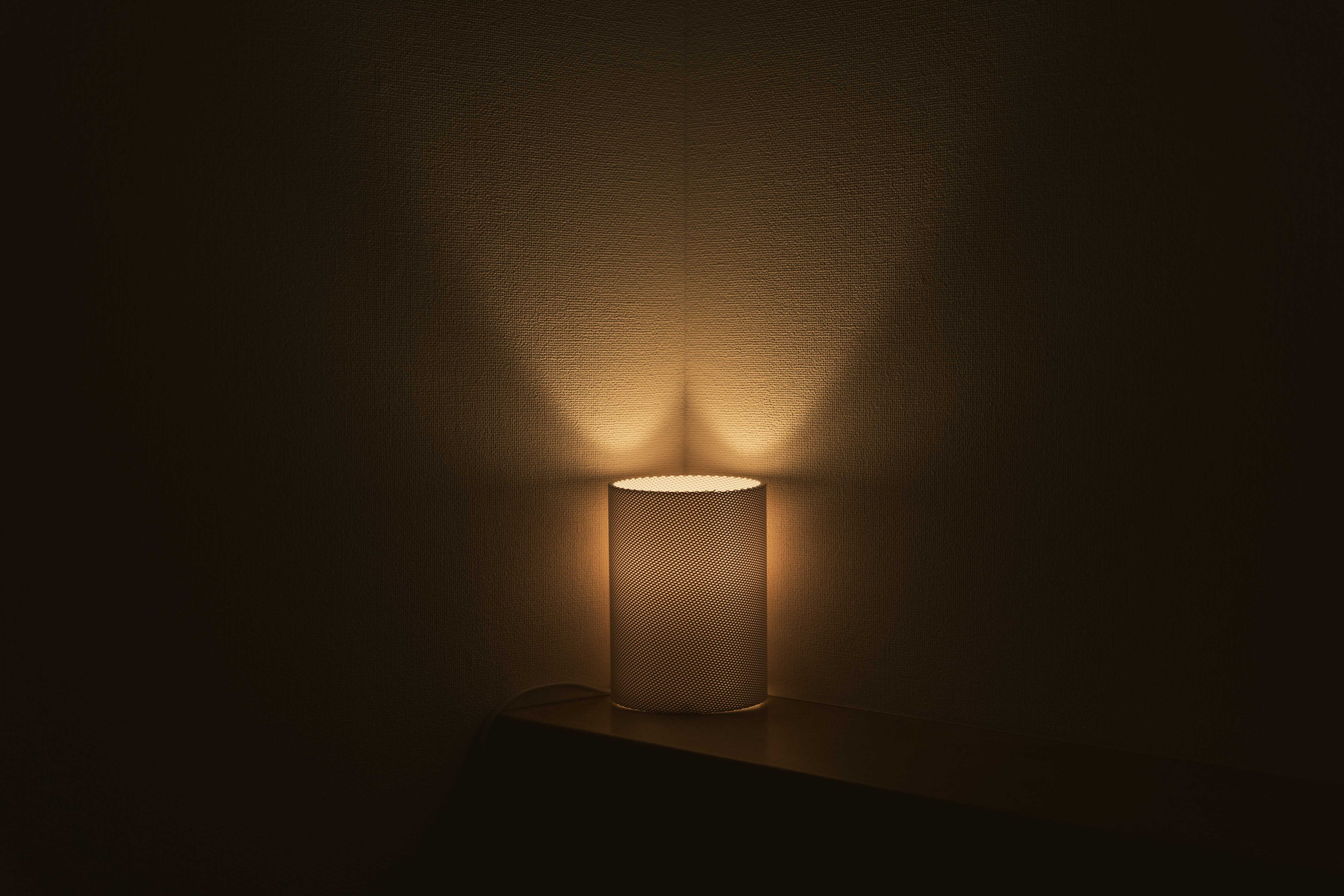 WOVEN LAMP white